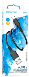 Usb Кабель-зарядка Type-C Borofone BX80 3A 1м черный