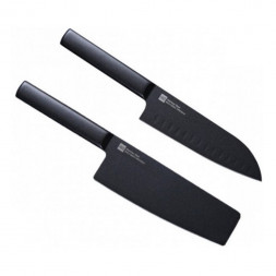 Ножи Xiaomi Mijia HUOHOU кухонный из нержавеющей стали (2 предмета) черные