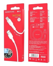 Usb Кабель-зарядка Lightning Borofone BX30 2.4A 1м силиконовый белый