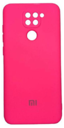 Накладка для Xiaomi Redmi Note 9 Silicone cover без логотипа розовая