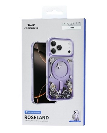  Накладка для i-Phone 17 Pro Keephone Roseland MagSnap сиреневая