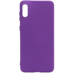 Накладка для Samsung Galaxy A02 Silicone cover без логотипа фиолетовая