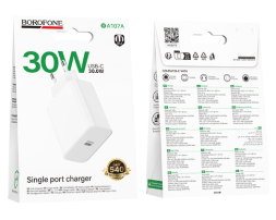 Сетевое зар. устр. Borofone BA107A 1C 30W белое
