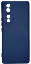 Накладка для Huawei Honor 70 5G Silicone cover без логотипа темно-синяя