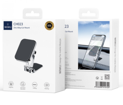 Держатель в автомобиль на торпеду WIWU CH023 магнитный серебристый