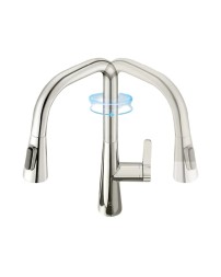 Выдвижной кухонный смеситель Mijia Pull-out kitchen Faucet S1 MJCLSCFLT01D серебристый