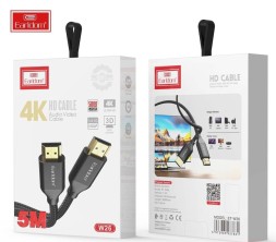 Кабель HDMI - HDMI v1.4 Earldom ET-W26 4K 5м черный