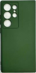 Накладка для Samsung Galaxy S24 Ultra Silicone cover без логотипа зелёный