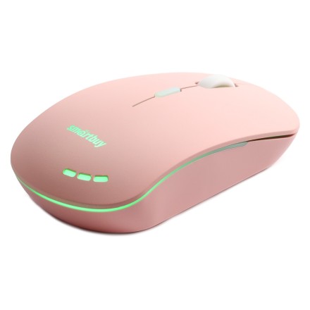  Мышь проводная беззвучная с подсветкой Smartbuy 288 розовая (SBM-288-P)