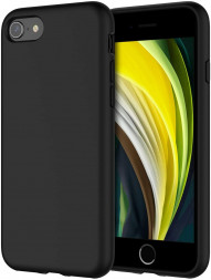 Чехол-накладка для iPhone 7 силикон матовый чёрный