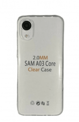 Чехол-накладка силикон 2.0мм Samsung Galaxy A03 Core прозрачный