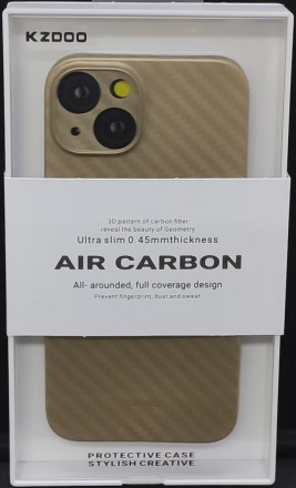 Накладка для i-Phone 14 K-Doo Air Carbon пластик золотая