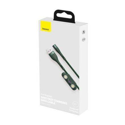 Usb Кабель-зарядка Micro+Lightning+Type-C Baseus Zinc Magnetic 1м 5A CA1T3-B06 зелёный