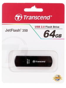  USB флеш накопитель Transcend 64GB JetFlash 350 черный