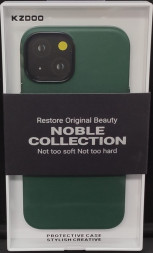Накладка для i-Phone 14 Plus K-Doo Noble кожаная зелёная
