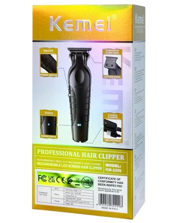  Машинка для стрижки волос Kemei KM-2299 черная