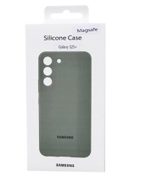 Накладка для Samsung Galaxy S25 Plus MagSafe Silicone Case зелёный