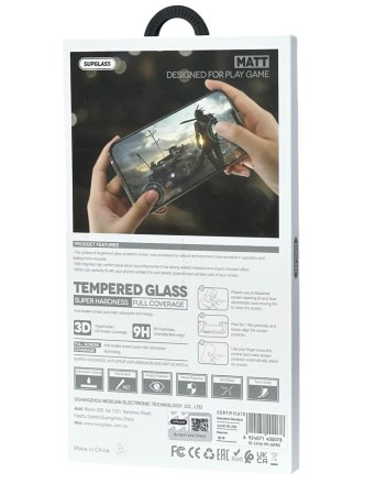  Защитное стекло матовое для i-Phone 16 Pro 6.3&quot; Supglass XC-13 3D