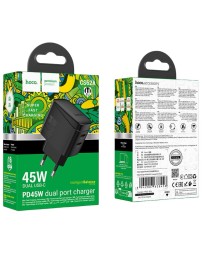 Сетевое зар. устр. Hoco CS62A 2C 45W черное