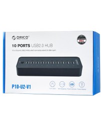 USB-хаб Orico P10-U2-V1-BK-BP USB2.0x10 черный