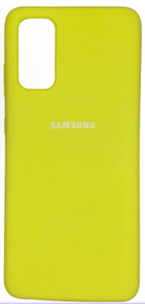  Накладка для Samsung Galaxy S20 Silicone cover желтая
