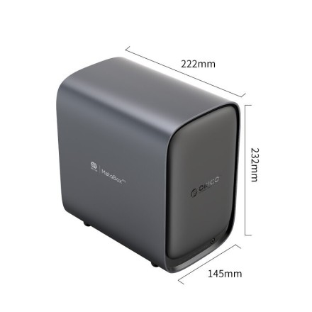  Настольный NAS (сетевое хранилище) для 5 SATA3.0 6Gbps Celeron N4120/4GB DDR4/Ethernet х 2 серый