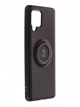 Чехол-накладка для Samsung Galaxy A42 силикон iface с держателем чёрный