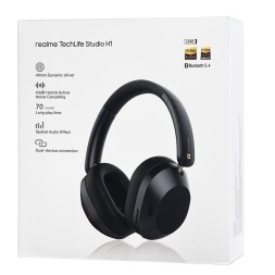 Стереонаушники Bluetooth полноразмерные Realme TechLife Studio H1 черные