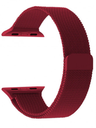 Сменный браслет для Apple Watch 38-40mm Milano №08 бордовый красный