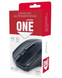 Мышь беспроводная Smartbuy 300 USB/DPI 1000/3 кнопки/2AAA (SBM-303AG-K) черная 