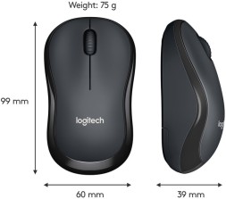 Мышь беспроводная Logitech M220 1000DPI оптическая чёрная