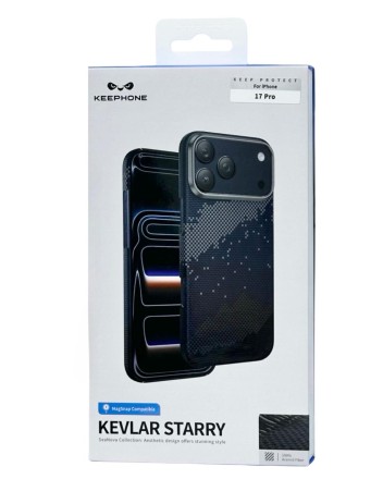  Накладка для i-Phone 17 Pro Keephone Kevlar Starry MagSnap синяя