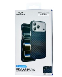 Накладка для i-Phone 17 Pro Max Keephone Kevlar Paris MagSnap синий