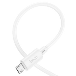 Usb Кабель-зарядка Micro Hoco X88 Cool 2.4A 1м силиконовый белый