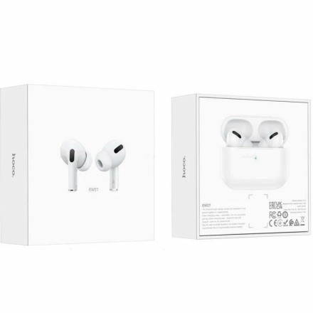  Беспроводные наушники TWS Hoco EW27 BT5.1/30mAh (300mAh)/4ч белые