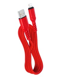 Usb Кабель-зарядка Lightning Hoco X59 Victory 1м в тканевой оплётке красный