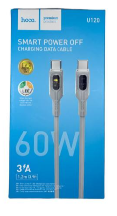  Usb Кабель-зарядка Type-C на Type-C Hoco U120 60W 1.2M белый