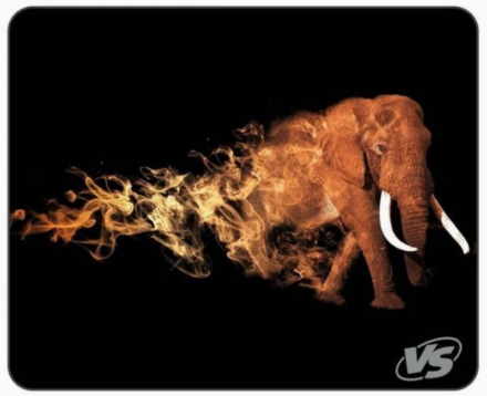  Perfeo Коврик для компьютерной мыши "Flames", "Слон", (240*320*3 мм), ткань+резиновое основание