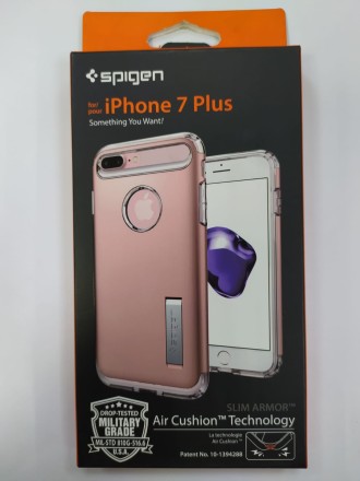  Чехол Spigen для i-Phone 7 Plus Slim Armor , розовое золото (043CS20311)