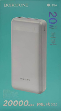 Powerbank Borofone BJ19A 20000mAh 20W 1USB/Type-C белый