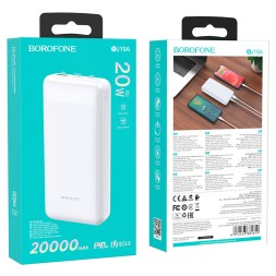 Powerbank Borofone BJ19A 20000mAh 20W 1USB/Type-C белый