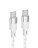  Usb Кабель-зарядка Type-C на Type-C Hoco X99 Crystal junction 3A 60W 1м силиконовый серебристый