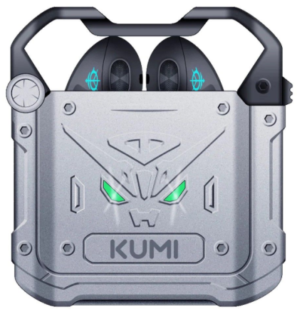  Наушники беспроводные Bluetooth Kumi Mech X3 серебристые