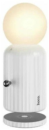  Беспроводное зарядное устройство с ночником Hoco H8 Jewel 1200mAh/10ч 5W/7.5W/10W белое
