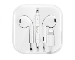 Стереонаушники Hoco L7 Plus с микрофоном Lightning белые