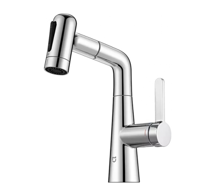  Выдвижной кухонный смеситель Mijia Pull-Out Basic Faucet S1 MJCLSMPLT01DB серебристый