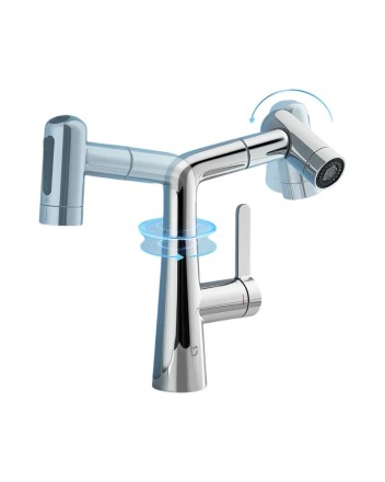  Выдвижной кухонный смеситель Mijia Pull-Out Basic Faucet S1 MJCLSMPLT01DB серебристый