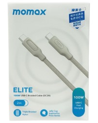 Usb Кабель-зарядка Type-C на Type-C Momax elite 100W DC28W 2м белый