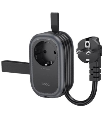  Сетевой фильтр HOCO NS6 1 розетка/2USB/1C 1.1м черный