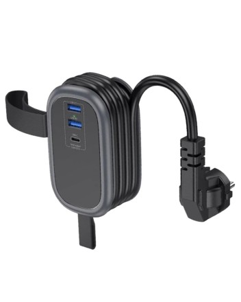  Сетевой фильтр HOCO NS6 1 розетка/2USB/1C 1.1м черный